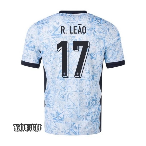 2024 Portugal Rafael Leao Away Youth Soccer Jersey