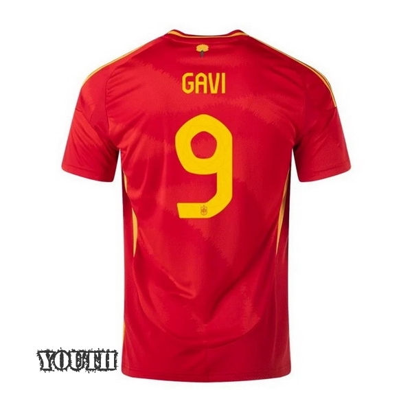 2024 Spain Gavi Home Youth Soccer Jersey