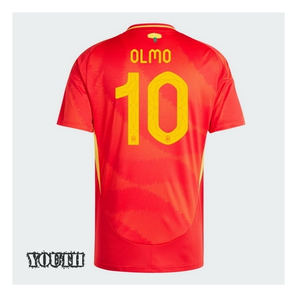 2024 Spain Dani Olmo Home Youth Soccer Jersey