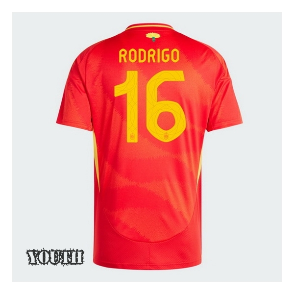 2024 Spain Rodrygo Home Youth Soccer Jersey