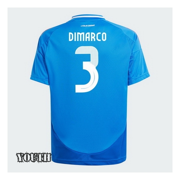 2024 Italy Federico Dimarco Home Youth Soccer Jersey