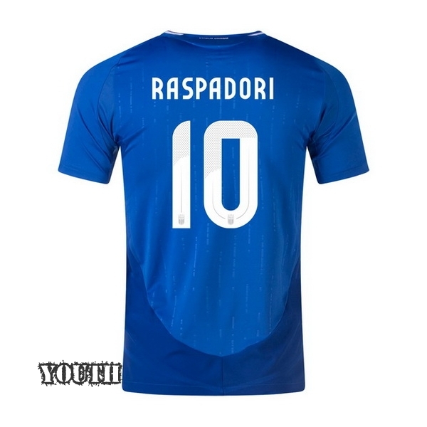 2024 Italy Giacomo Raspadori Home Youth Soccer Jersey
