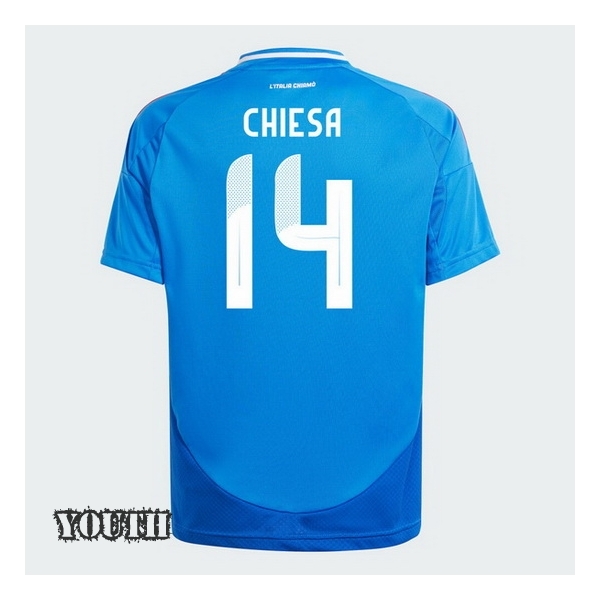 2024 Italy Federico Chiesa Home Youth Soccer Jersey