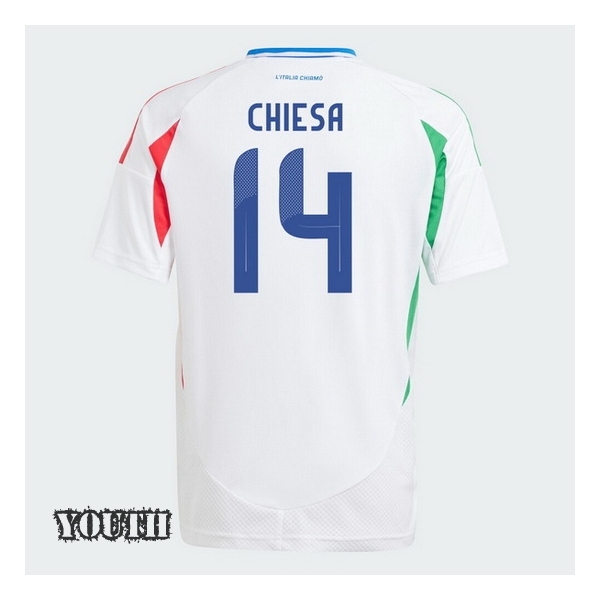2024 Italy Federico Chiesa Away Youth Soccer Jersey