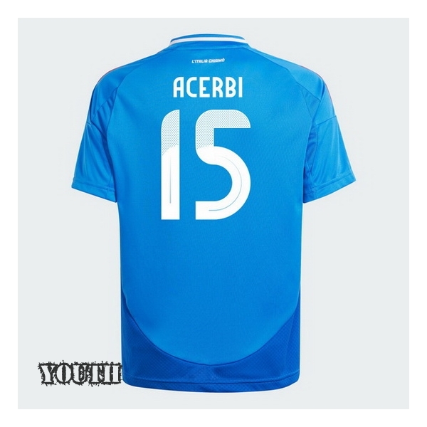 2024 Italy Francesco Acerbi Home Youth Soccer Jersey