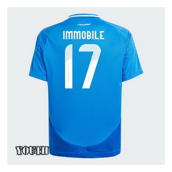 2024 Italy Ciro Immobile Home Youth Soccer Jersey