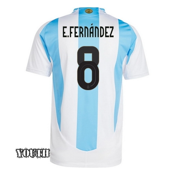 2024 Argentina Enzo Fernandez Home Youth Soccer Jersey