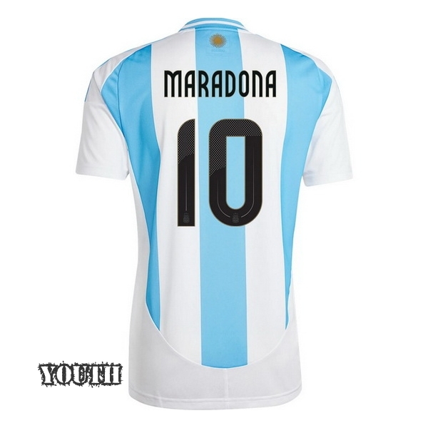 2024 Argentina Diego Maradona Home Youth Soccer Jersey