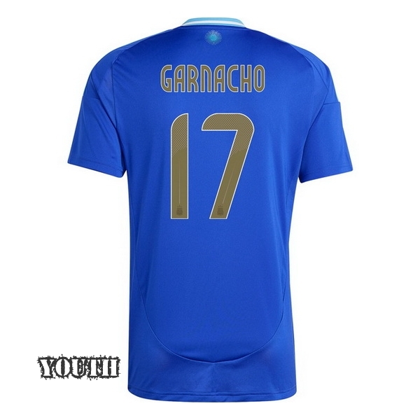 2024 Argentina Alejandro Garnacho Away Youth Soccer Jersey