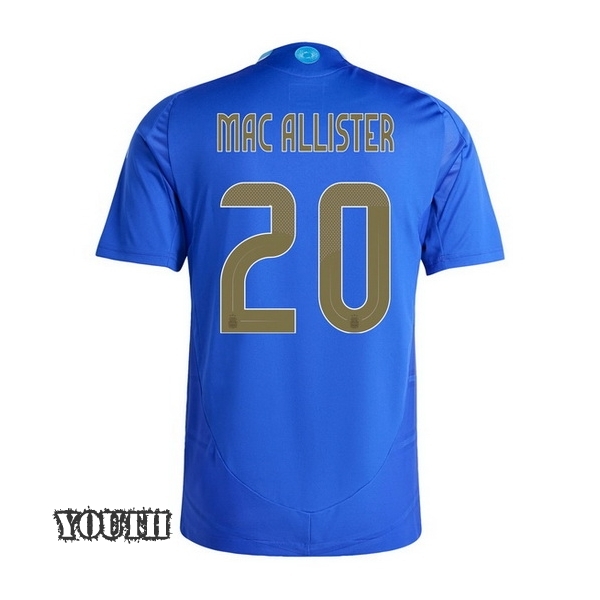 2024 Argentina Alexis Mac Allister Away Youth Soccer Jersey
