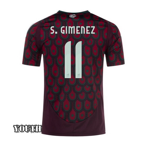 2024 Mexico Santiago Gimenez Home Youth Soccer Jersey