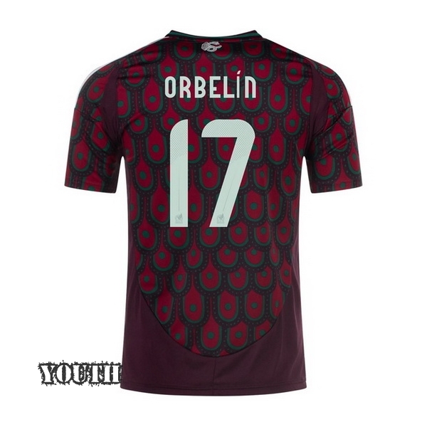 2024 Mexico Orbelin Pineda Home Youth Soccer Jersey