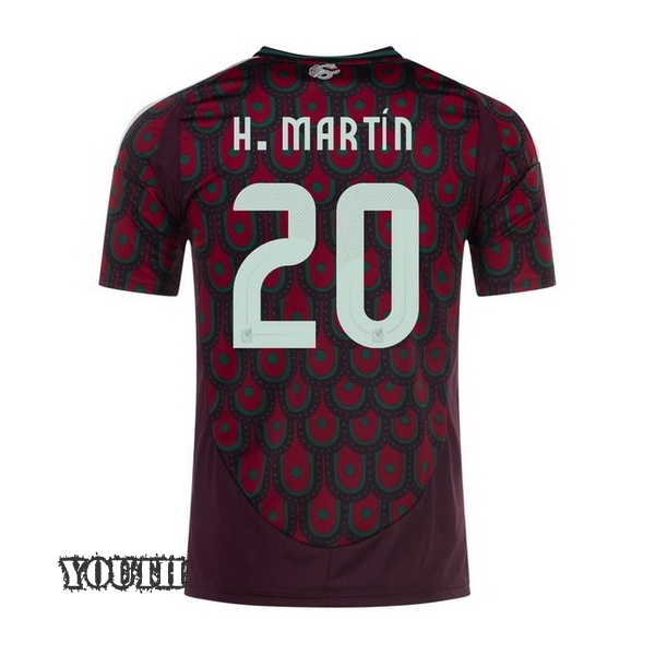 2024 Mexico Henry Martin Home Youth Soccer Jersey