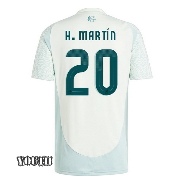 2024 Mexico Henry Martin Away Youth Soccer Jersey