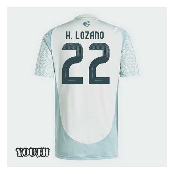 2024 Mexico Hirving Lozano Away Youth Soccer Jersey