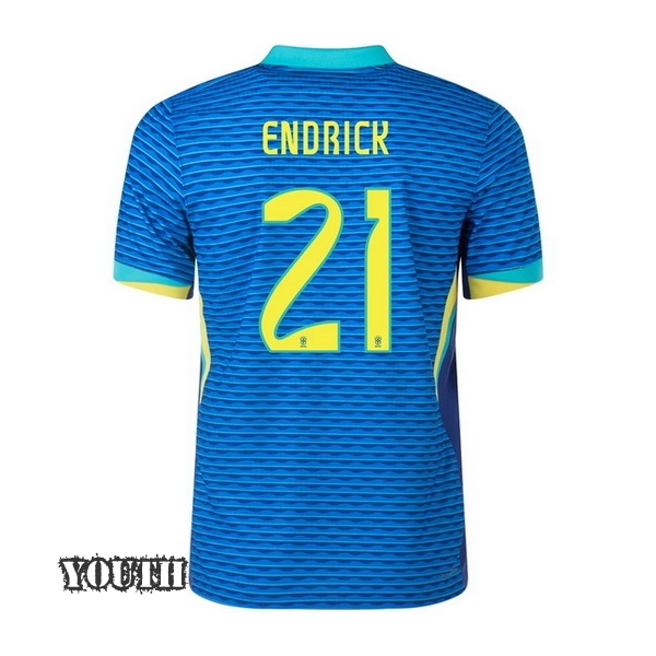 2024 Brazil Endrick Away Youth Soccer Jersey