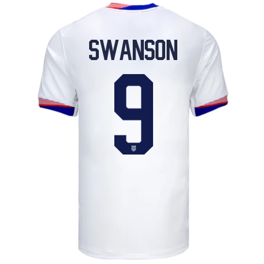 2024 USA Mallory Swanson Home Men's Soccer Jersey
