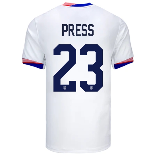 2024 USA Christen Press Home Men's Soccer Jersey