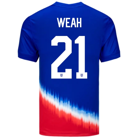 2024 USA Tim Weah Away Men's Soccer Jersey