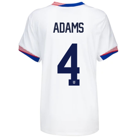 2024 USA Tyler Adams Home Women's Soccer Jersey