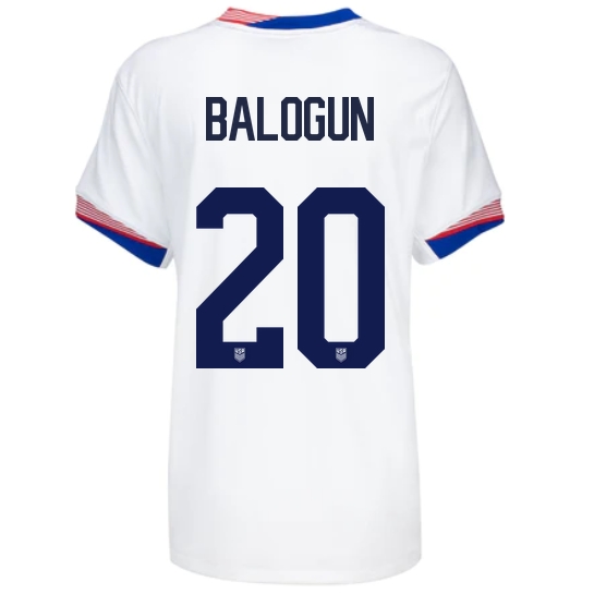 2024 USA Folarin Balogun Home Women's Soccer Jersey