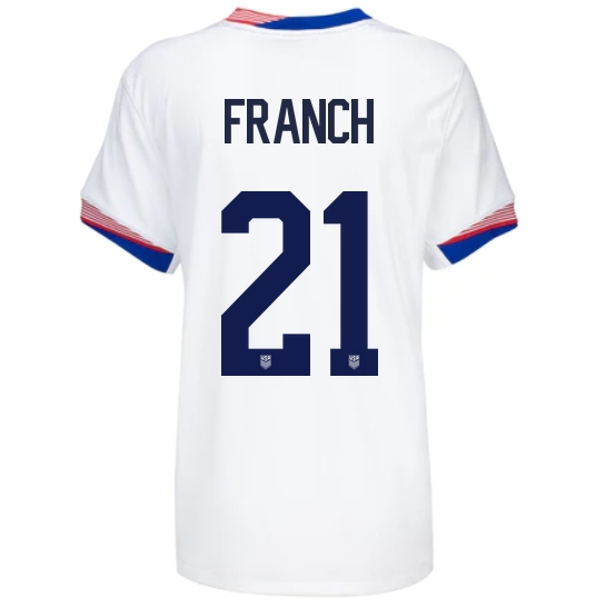 2024 USA Adrianna Franch Home Women's Soccer Jersey