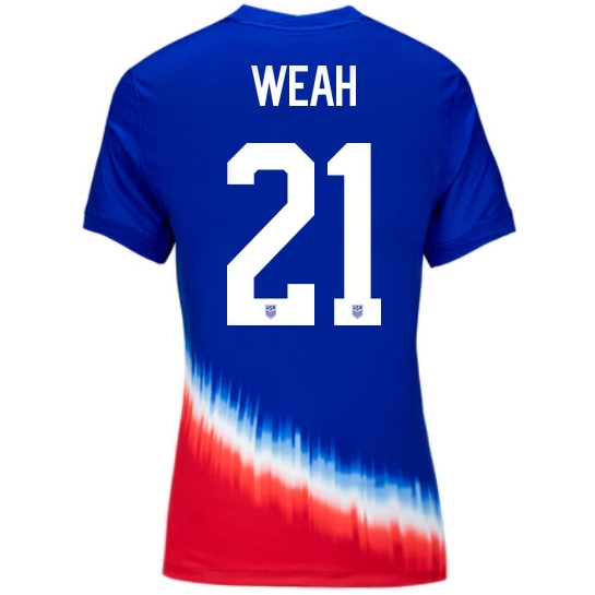 2024 USA Tim Weah Away Women's Soccer Jersey