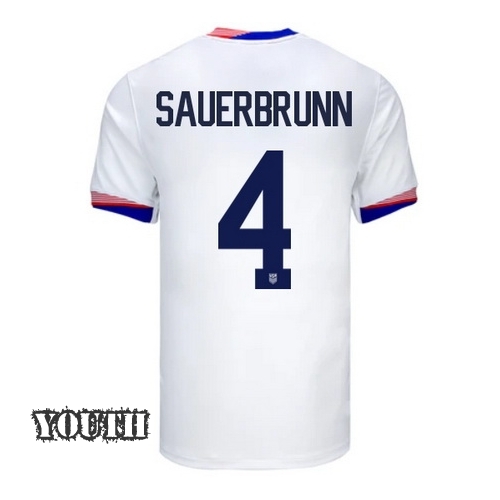 2024 USA Becky Sauerbrunn Home Youth Soccer Jersey