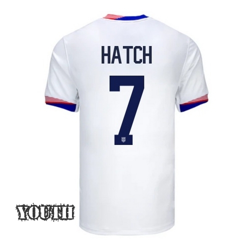2024 USA Ashley Hatch Home Youth Soccer Jersey