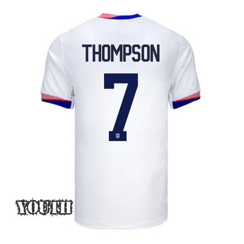 2024 USA Alyssa Thompson Home Youth Soccer Jersey