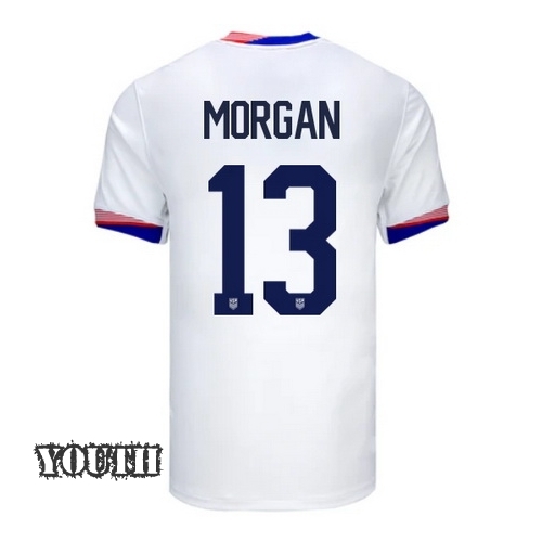 2024 USA Alex Morgan Home Youth Soccer Jersey
