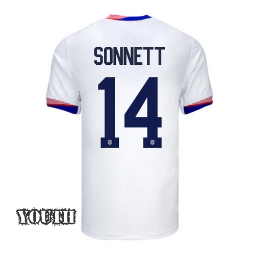 2024 USA Emily Sonnett Home Youth Soccer Jersey