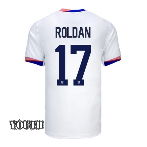 2024 USA Cristian Roldan Home Youth Soccer Jersey