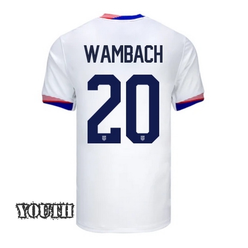 2024 USA Abby Wambach Home Youth Soccer Jersey