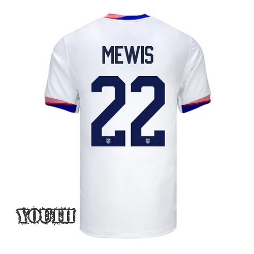 2024 USA Kristie Mewis Home Youth Soccer Jersey