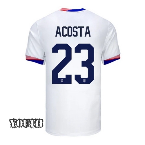 2024 USA Kellyn Acosta Home Youth Soccer Jersey