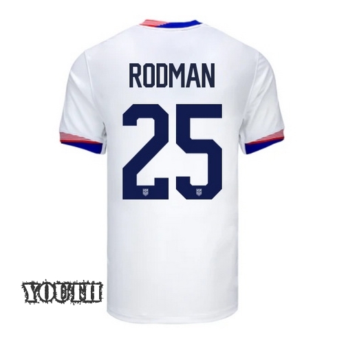 2024 USA Trinity Rodman Home Youth Soccer Jersey