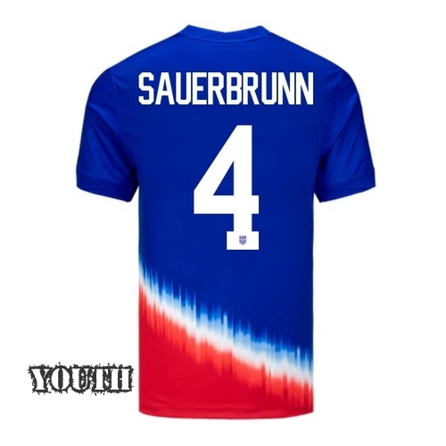 2024 USA Becky Sauerbrunn Away Youth Soccer Jersey