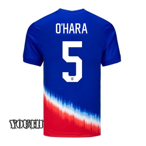 2024 USA Kelley O'hara Away Youth Soccer Jersey