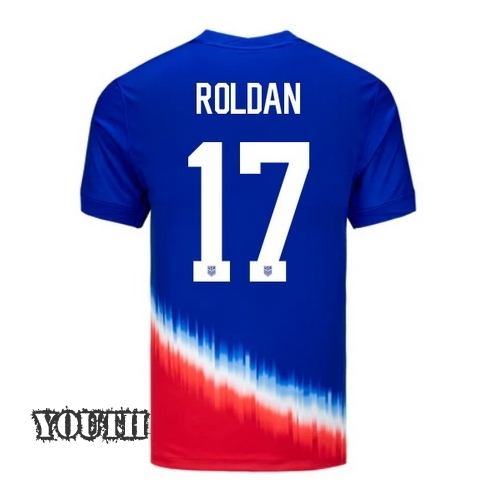 2024 USA Cristian Roldan Away Youth Soccer Jersey