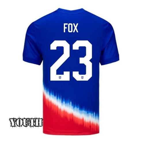 2024 USA Emily Fox Away Youth Soccer Jersey