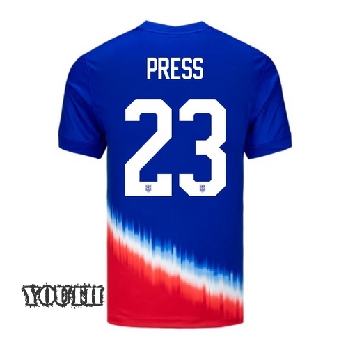 2024 USA Christen Press Away Youth Soccer Jersey