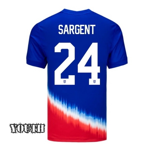 2024 USA Josh Sargent Away Youth Soccer Jersey