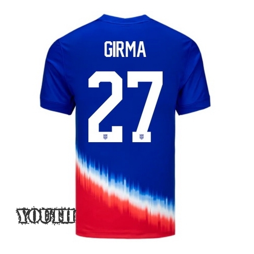 2024 USA Naomi Girma Away Youth Soccer Jersey
