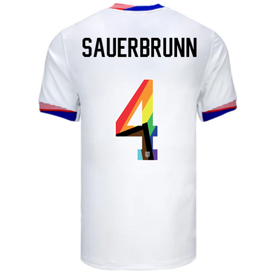 24/25 USA Becky Sauerbrunn Home Men's Pride Jersey