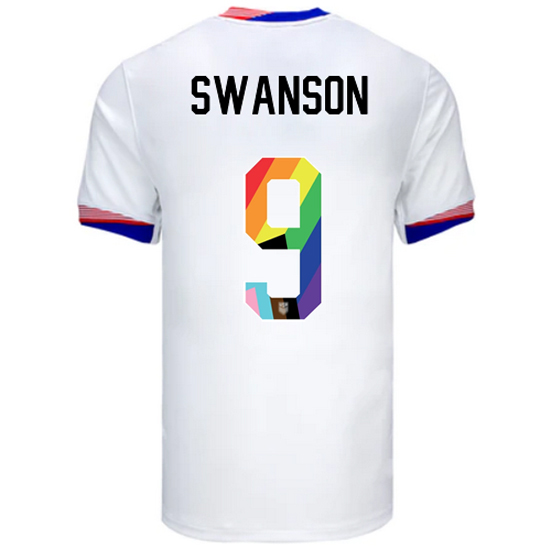 24/25 USA Mallory Swanson Home Men's Pride Jersey