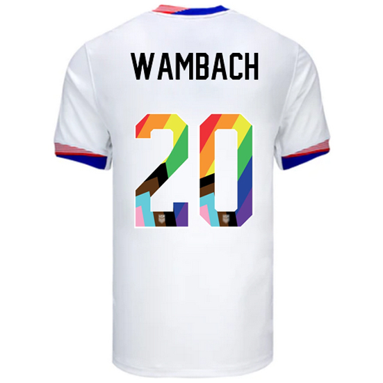 24/25 USA Abby Wambach Home Men's Pride Jersey