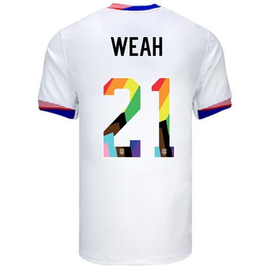 24/25 USA Tim Weah Home Men's Pride Jersey