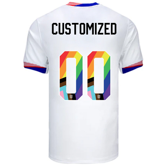 24/25 USA Customized Home Men's Pride Jersey