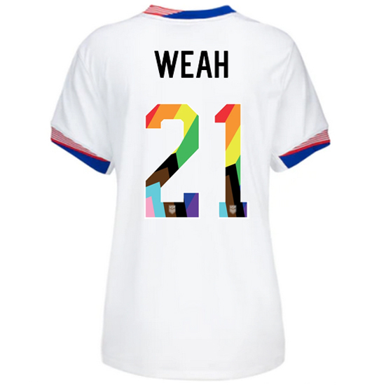 24/25 USA Tim Weah Home Women's Pride Jersey